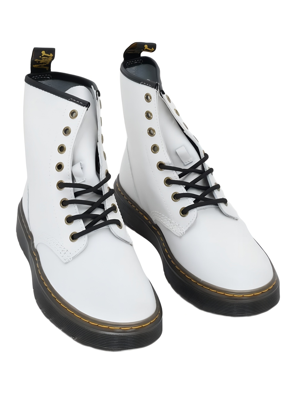 Dr. Martens White Zavala Lace Up Combat Boot Womens Size 7M